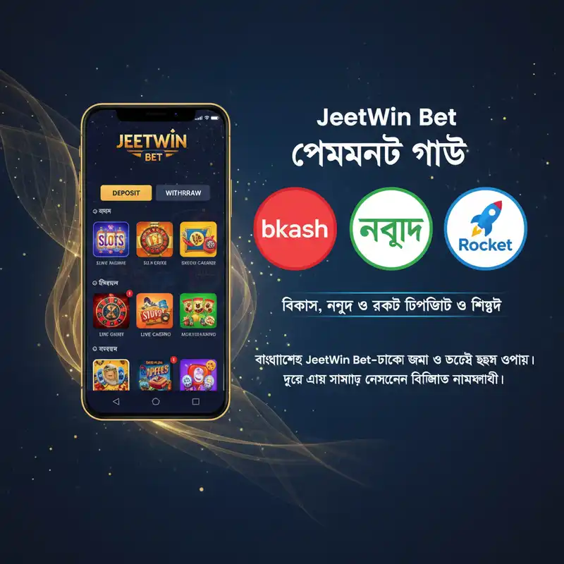 JeetWin Bet পেমেন্ট মেথড বিকাশ নগদ রকেট